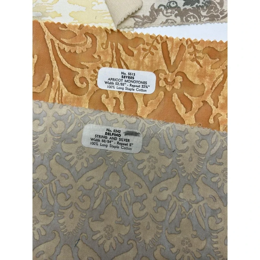 Vtg Six Rare FORTUNY Sample Pieces - Stunning Hard to Find Patterns & Colors